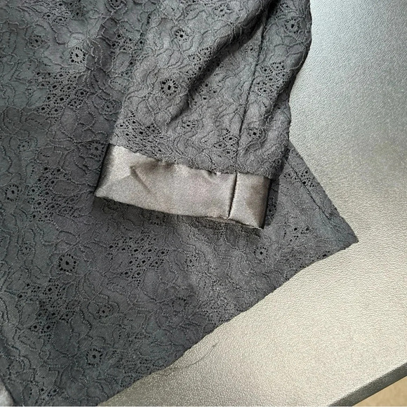 Briggs New York Women’s Large Black Eyelet Hook Eye Topper Jacket Career Evening - Picture 6 of 15